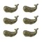 Rustic Cast Iron Whale Drawer Pull Decorative Cabinet Knob Nautical Set of 6